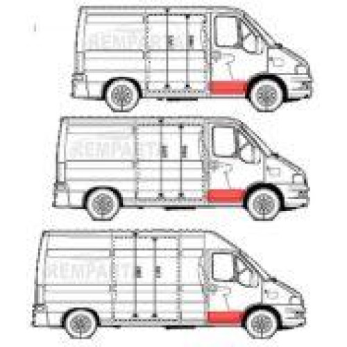 Поріг передній лівий Citroen Jumper, Fiat Ducato, Peugeot Boxer 1994-2006 (PL)