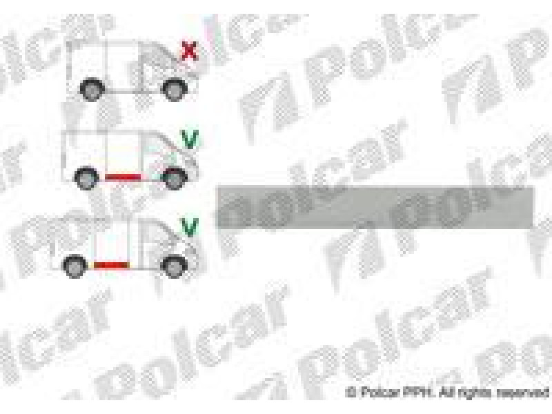 Ремчастина обшивки права розсувної двері Citroen Jumper/Fiat Ducato/Peugeot Boxer (230) 94-02 (PL) довжина 139 см