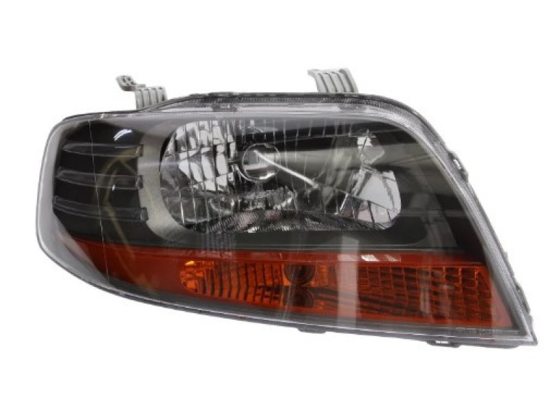 Фара Chevrolet Aveo 04-06 права з покажчиком повороту, ел.рег., чорна рамка Depo 96802654