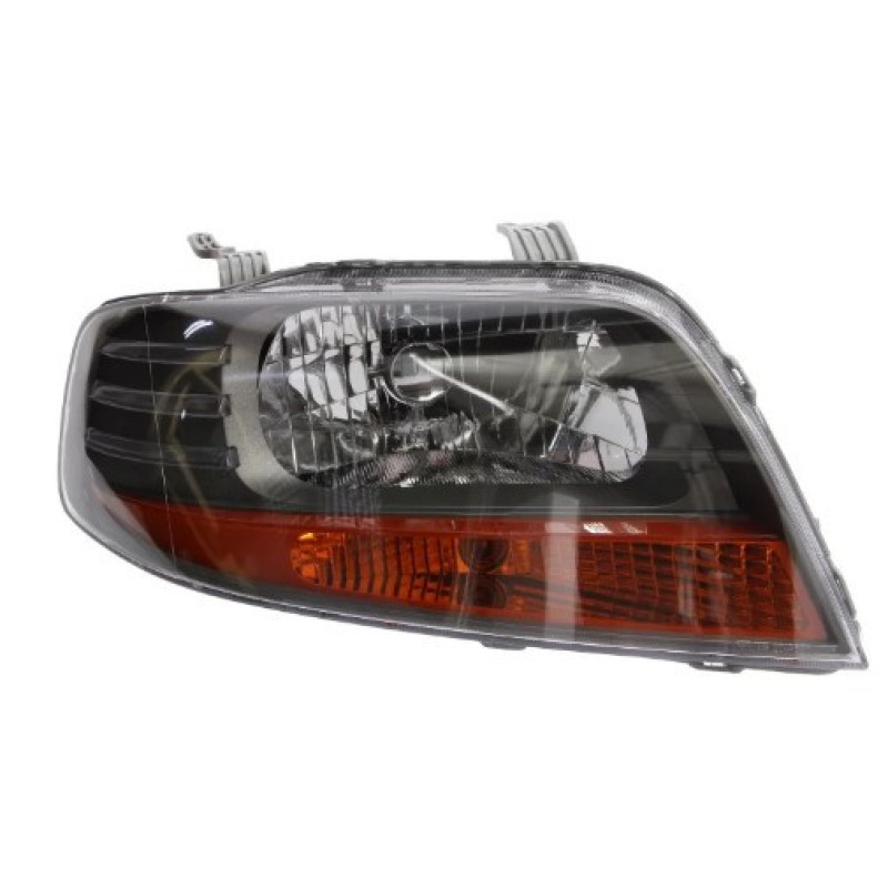Фара Chevrolet Aveo 04-06 права з покажчиком повороту, ел.рег., чорна рамка Depo 96802654