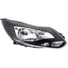 Фара Ford Focus 3 11 - права ел.рег. чорна рамка DEPO 1724801