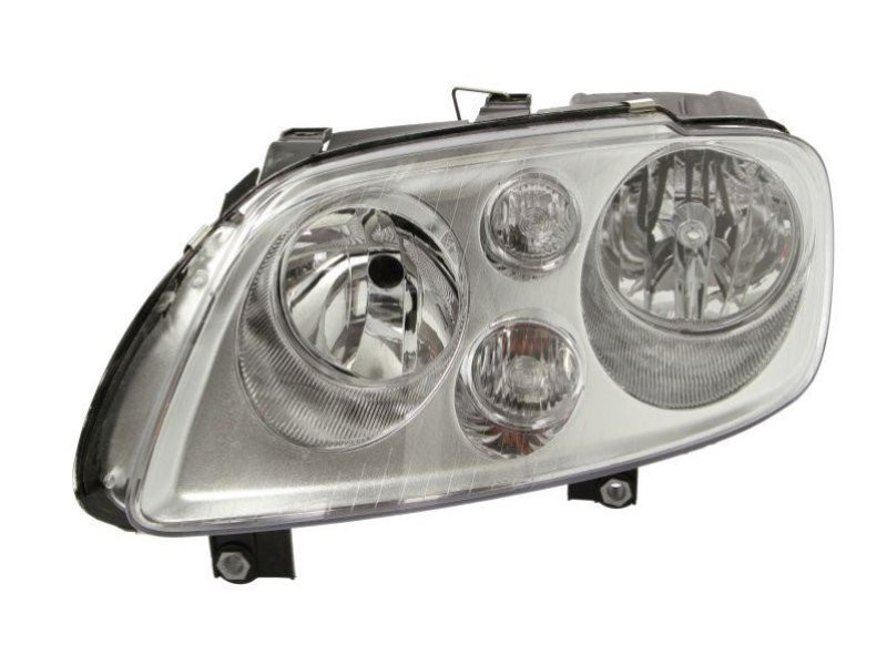 Фара VW Caddy 04-10 ліва ел.рег., хром рамка DEPO 1T0941005F