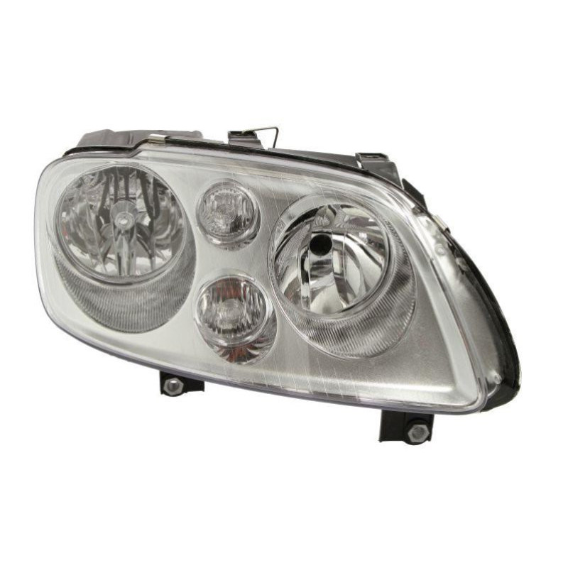 Фара VW Caddy 04-10 права ел.рег., хром рамка DEPO 2K0941006B