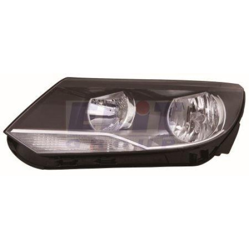 Фара передня VW Tiguan I 2011-2016 ліва чорна рамка DEPO 5N1941005