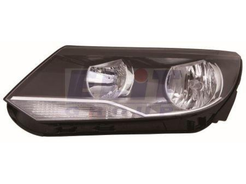 Фара VW Tiguan 11-17 ліва чорна рамка DEPO 5N1941005