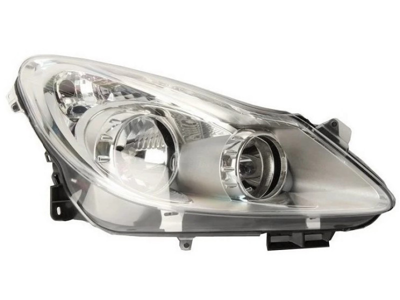 Фара Opel Corsa D 07-11 права хром.рамка DEPO 93189358