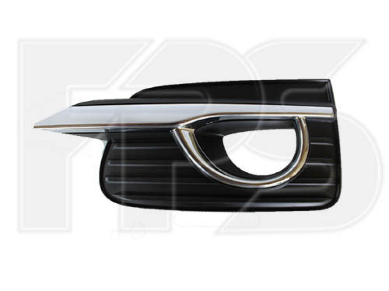 Решітка бампера ліва Infiniti Q50 13-16 (з хром. молдингом) (FPS)