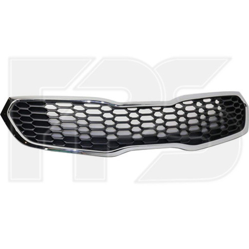 Решітка радіатора Kia Cerato 13-16 седан (з хром молдингом) (FPS)