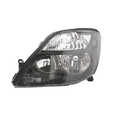 Фара Renault Scenic 99-03 ліва ел.рег. чорна рамка DEPO 7701047606