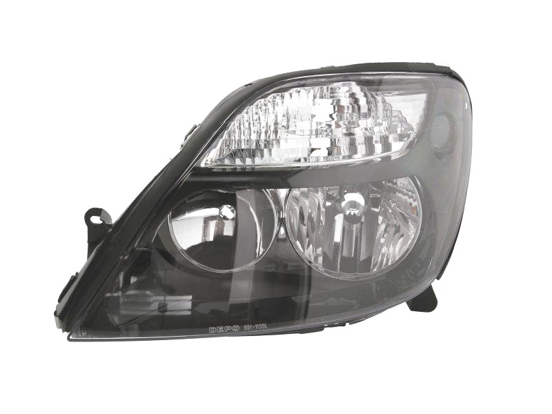 Фара Renault Scenic 99-03 права ел.рег. чорна рамка DEPO 7701047602