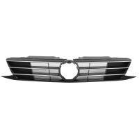 Решітка радіатора VW Jetta 6 15-18 чорна, з хром молдингами (Signeda) 5C6853651AJ