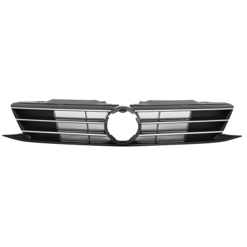 Решітка радіатора VW Jetta 6 2015-2018 чорна, з хром молдингами (Signeda) 5C6853651AJ