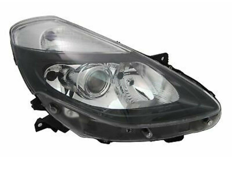 Фара Renault Clio 09-12 ліва чорна рамка ел.рег. DEPO 7701072008