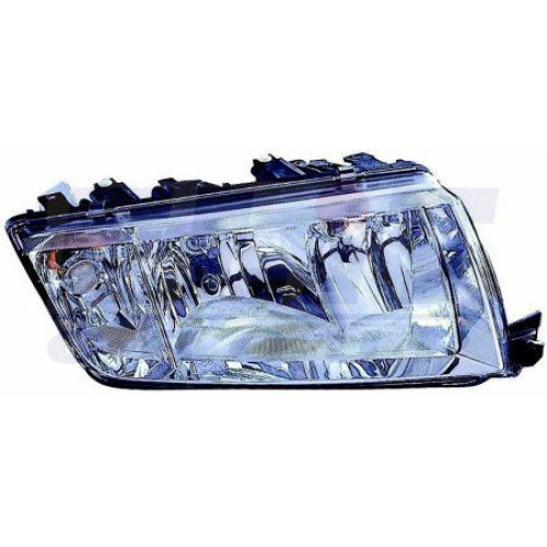 Фара Skoda Fabia I 1999-2005 права хром. рамка DEPO 6Y1941016C1