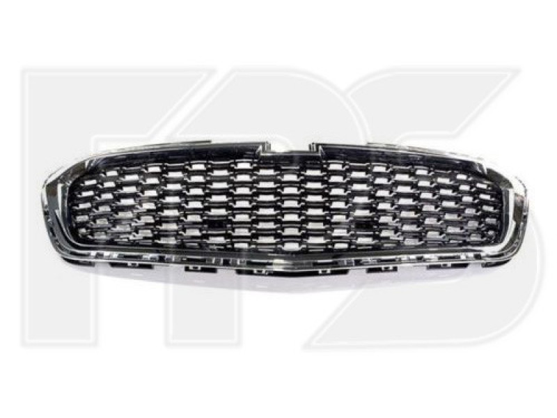 Решітка радіатора нижня Chevrolet Malibu 14-15 (FPS) з молдингом хром