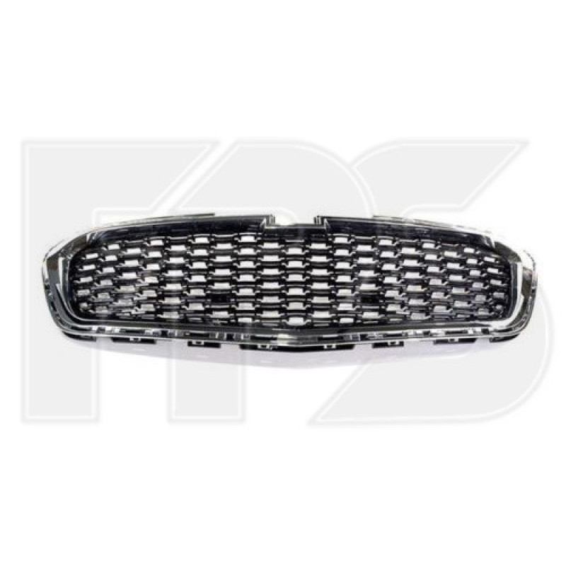 Решітка радіатора нижня Chevrolet Malibu 14-15 (FPS) з молдингом хром