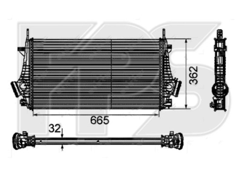 Інтеркулер Opel Insignia (NRF) 1302647, 1302647, 13241751