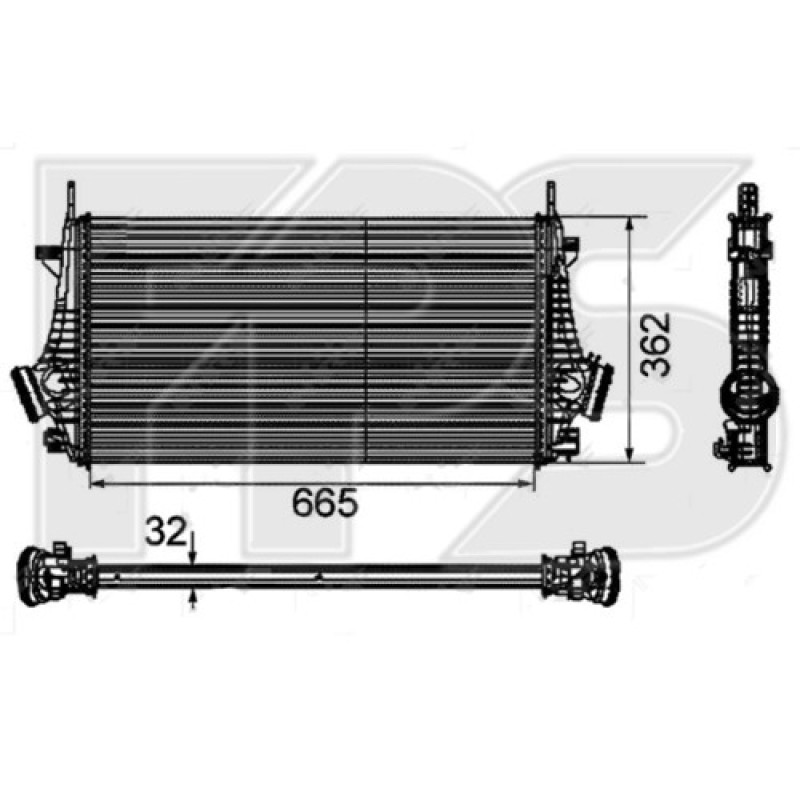 Інтеркулер Opel Insignia (NRF) 1302647, 1302647, 13241751