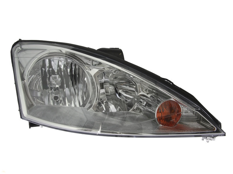 Фара Ford Focus 1 01-04 ліва ел.рег. хром рамка DEPO 1EF009057011