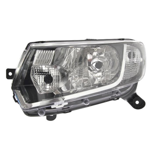 Фара Renault Logan 2013-2017 права черн. рамка DEPO 260105344R