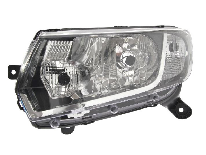Фара Renault Logan 13-17 права черн. рамка DEPO 260105344R