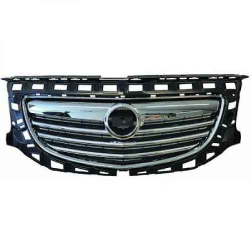 Решітка радіатора Opel Insignia 2008-2013 (Тайвань) чорна / хром 1320377