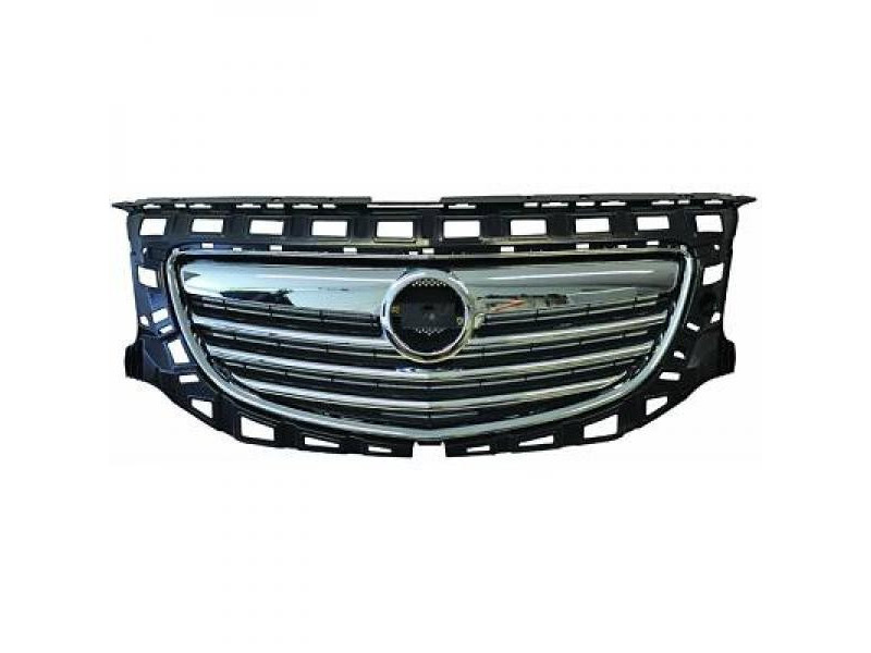 Решітка радіатора Opel Insignia 08-13 (Тайвань) чорна / хром 1320377