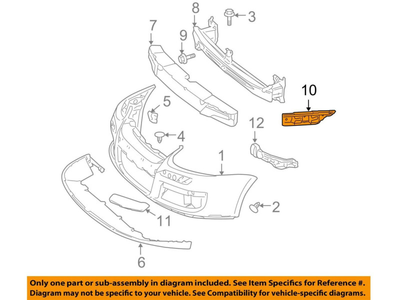 Кріплення переднього бампера праве зовнішнє VW Jetta 5 2006-2010 Tempest