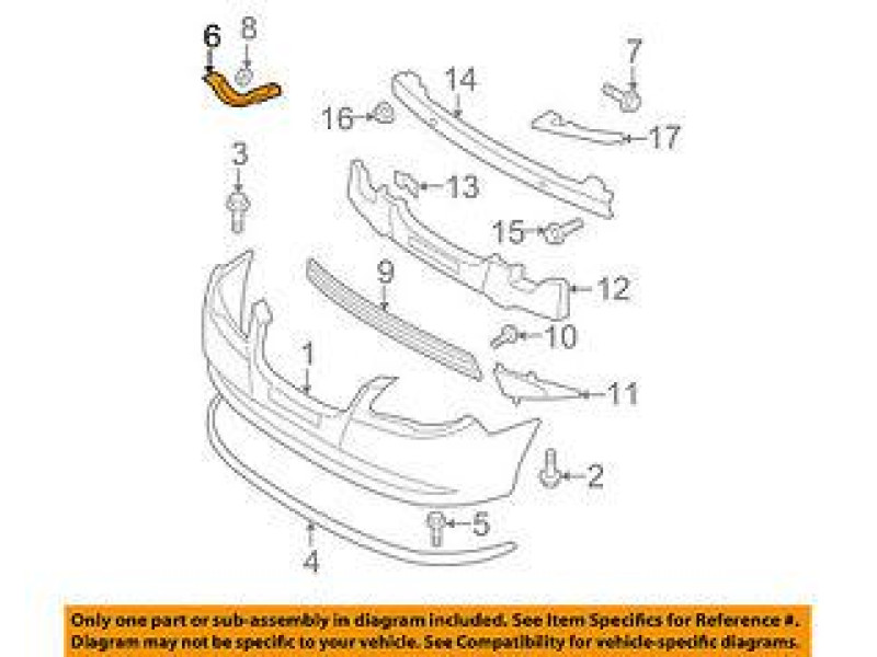 Кріплення переднього бампера праве Hyundai Elantra HD 2006-2010 Tempest 865142H000