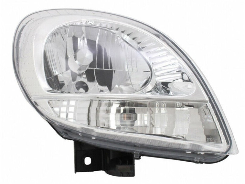Фара Renault Kangoo 03-09 права білий поворот, ел.рег., хром рамка TYC 2606000Q0L