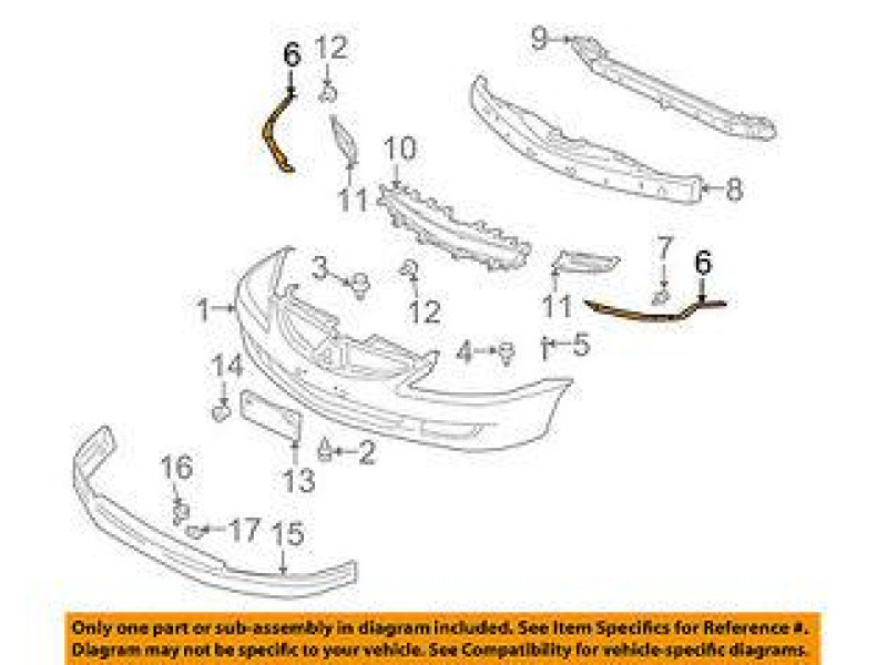 Кріплення переднього бампера праве Mitsubishi Lancer 9 2003-2007 Tempest MN126461
