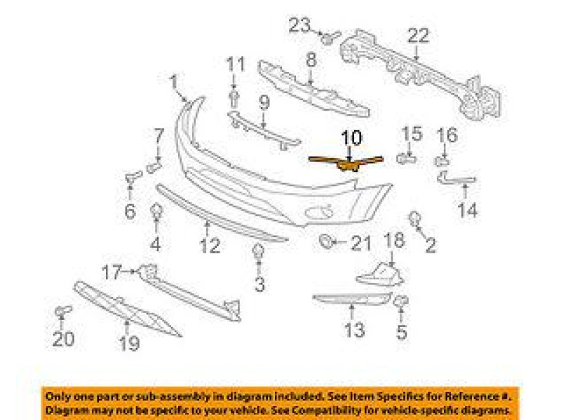 Кріплення переднього бампера праве верхнє Mitsubishi Outlander XL 2007-2012 Tempest 6400A472