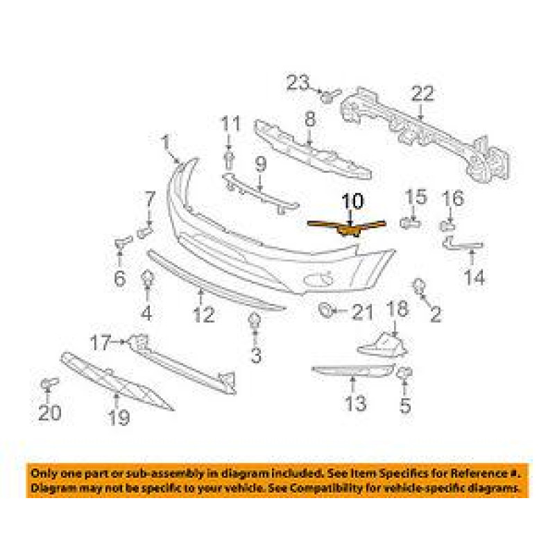 Кріплення бампера переднє праве верхнє Mitsubishi Outlander XL 2007-2012 Tempest 6400A472