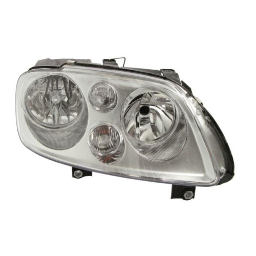 Фара передня VW Caddy III 2004-2010 права ел.рег., хром рамка TYC 1T0941006F