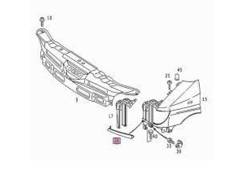 Полоска під фару ліва Mercedes Sprinter 903 00-05 (Tempest)