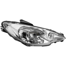 Фара передня права Peugeot 206 97-08 (TYC) H7 / H7 ел. корр. 6205S9