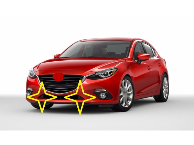 Заглушка решетки бампера права Mazda 3 BM 13-16 (Tempest) BJS750101