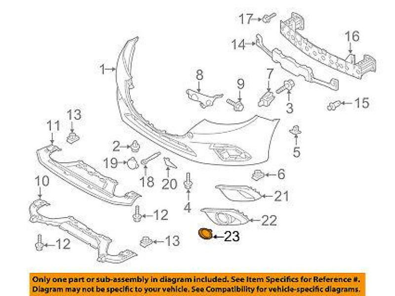 Окуляр правий решітки Mazda 3 BM 13-16 накладка хром (Tempest) BJE150C12