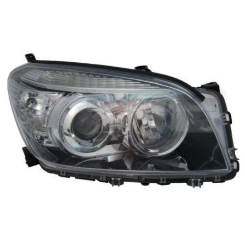 Фара передня Toyota Rav 4 2006-2010 ліва ел.рег, черн. рамка TYC 8117042360