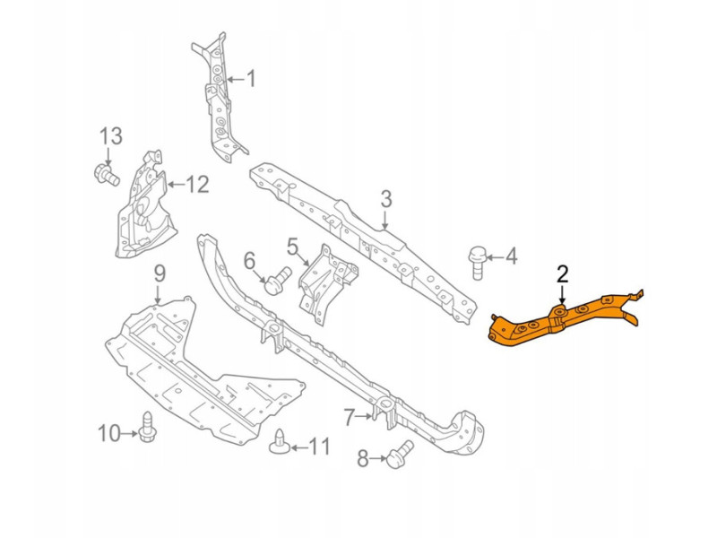Панель передня ліва Nissan X-Trail T32, Rogue USA 14-17 (Tempest) F25134BAMA