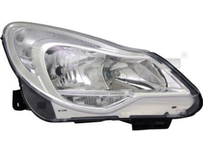 Фара Opel Corsa D 11-14 права хром рамка TYC 95515474