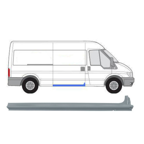 Поріг середній правий під дверима Ford Transit 2000-2013 повний, 143 см