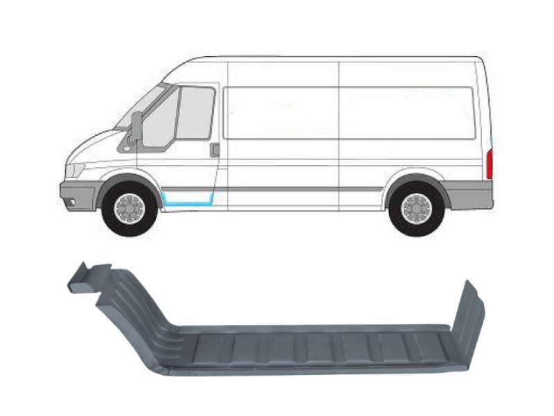 Підніжка передня ліва мала Ford Transit 00-13 (FPS) 