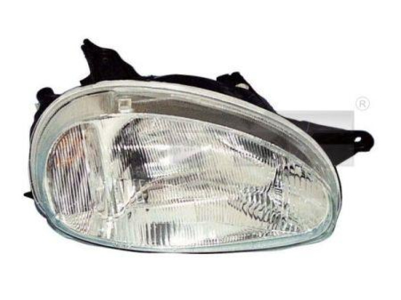 Фара Opel Corsa B 93-00 права рифл. скло мех.рег. TYC 90444787