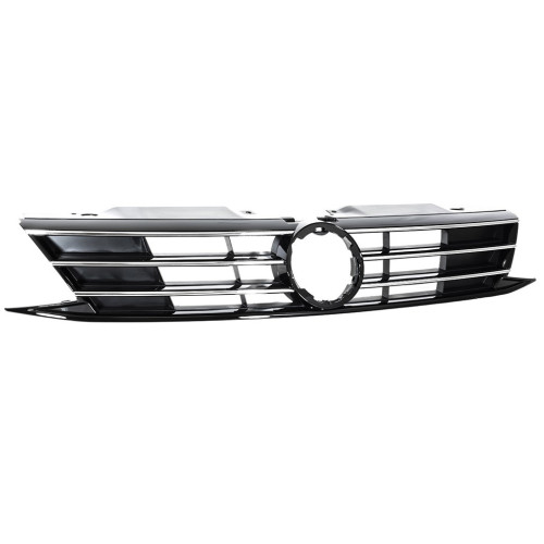 Решітка радіатора VW Jetta 6 2015-2018 чорна, з хром молдингами (TP) 5C6853651ANZLL
