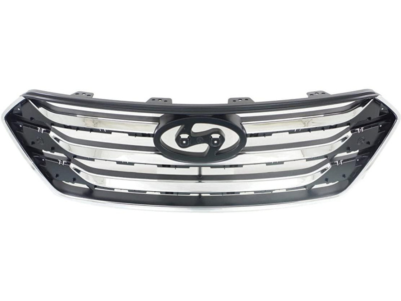 Решітка радіатора Hyundai Santa Fe 12-15 хром, без накладок (Tempest) 86351-2W000