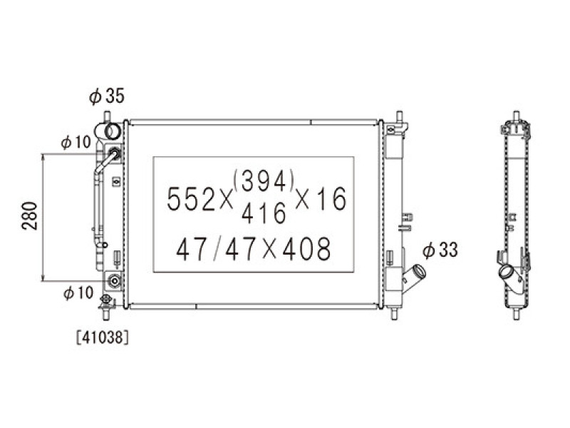 Радіатор охолодження двигуна Hyundai Elantra MD, Kia Cerato, Forte (Koyorad) 253103X650