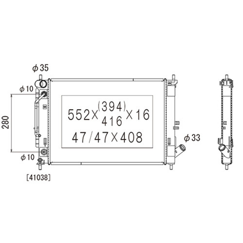 Радіатор охолодження двигуна Hyundai Elantra MD, Kia Cerato, Forte (Koyorad) 253103X650
