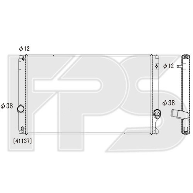 Радіатор охолодження двигуна Lexus NX (Koyorad)