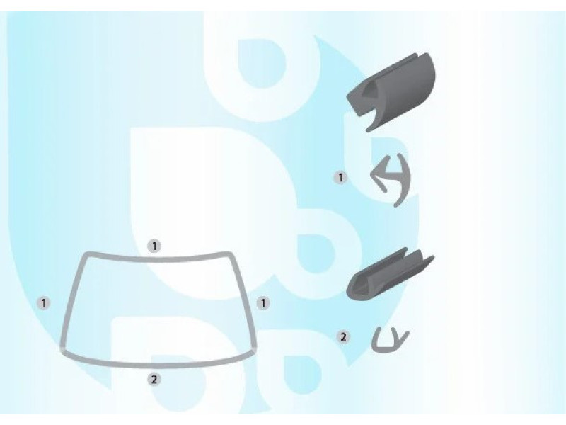 Молдинг лобового скла Opel Kadett E 85-91 (Icor)